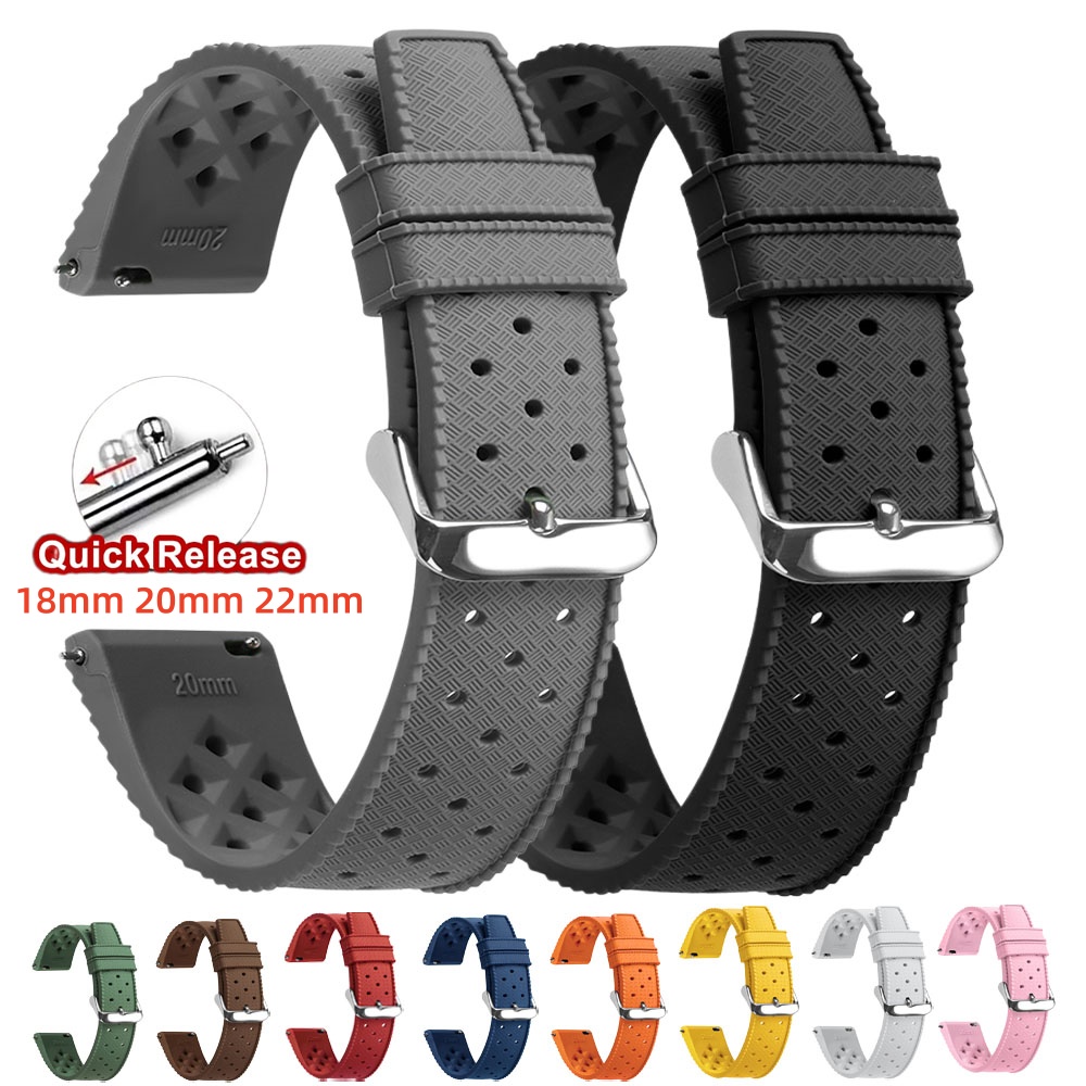 Seiko Watches Smartwatch - Pulseira de Silicone Tropical de 18mm,