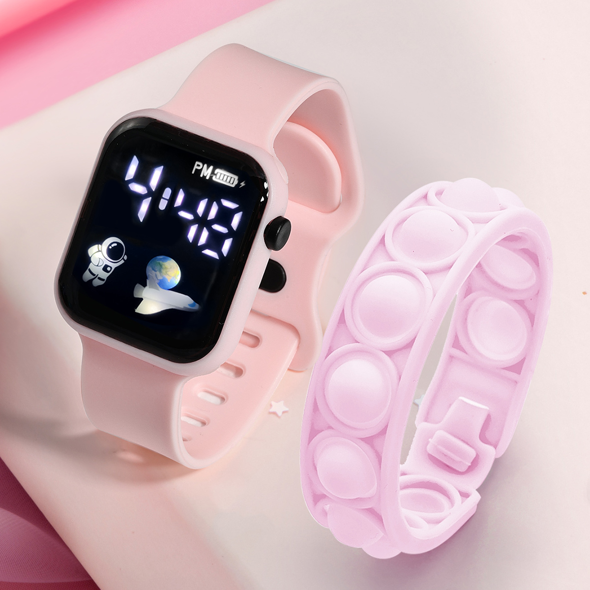 Smartwatch Watches Boys - Relógio eletrônico esportivo infantil, pulseira simples