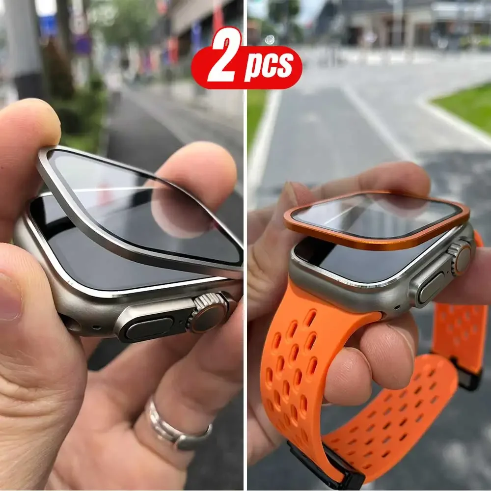 Moldura de metal de titânio pa - Smartwatch Apple Watches For Women avaliação e preço