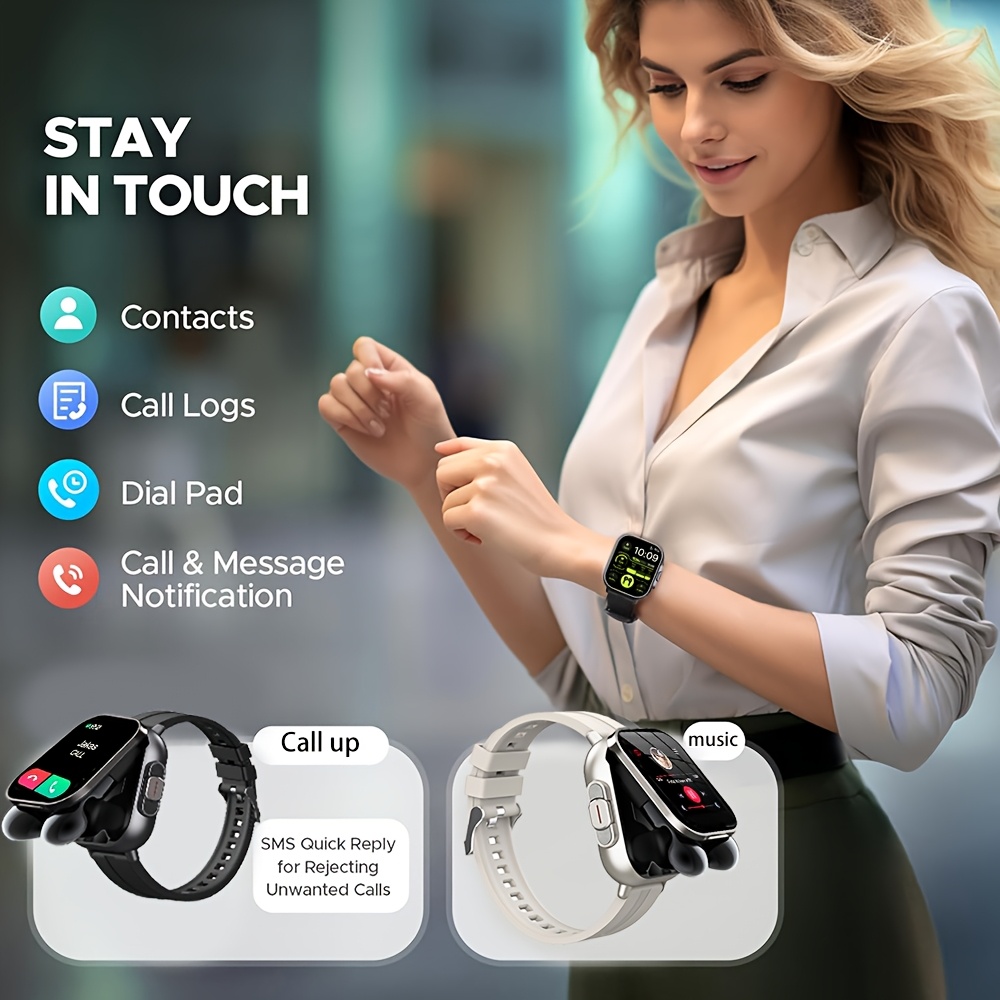 Relógio inteligente 2 em 1 com - Smartwatch Watches That Connect To Iphone avaliação e preço