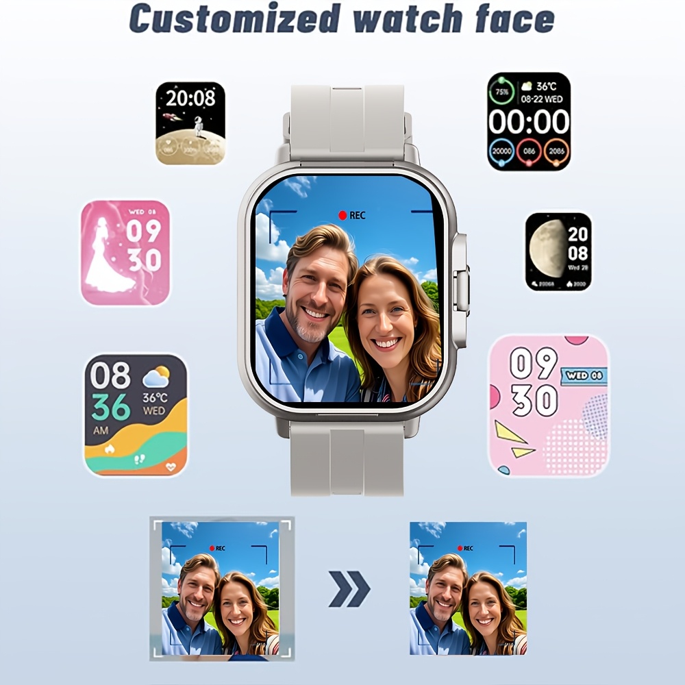 Relógio inteligente 2 em 1 com - Smartwatch Watches That Connect To Iphone avaliação e preço
