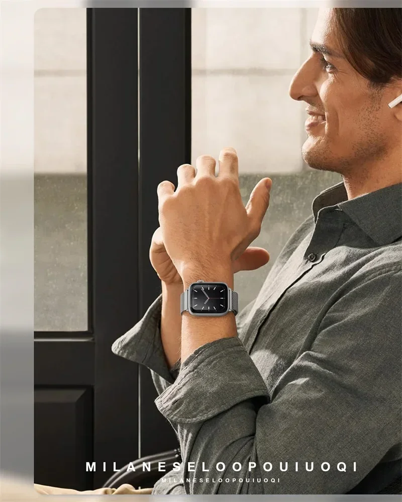 Pulseira milanesa para apple w - Smartwatch Apple Watches For Women avaliação e preço