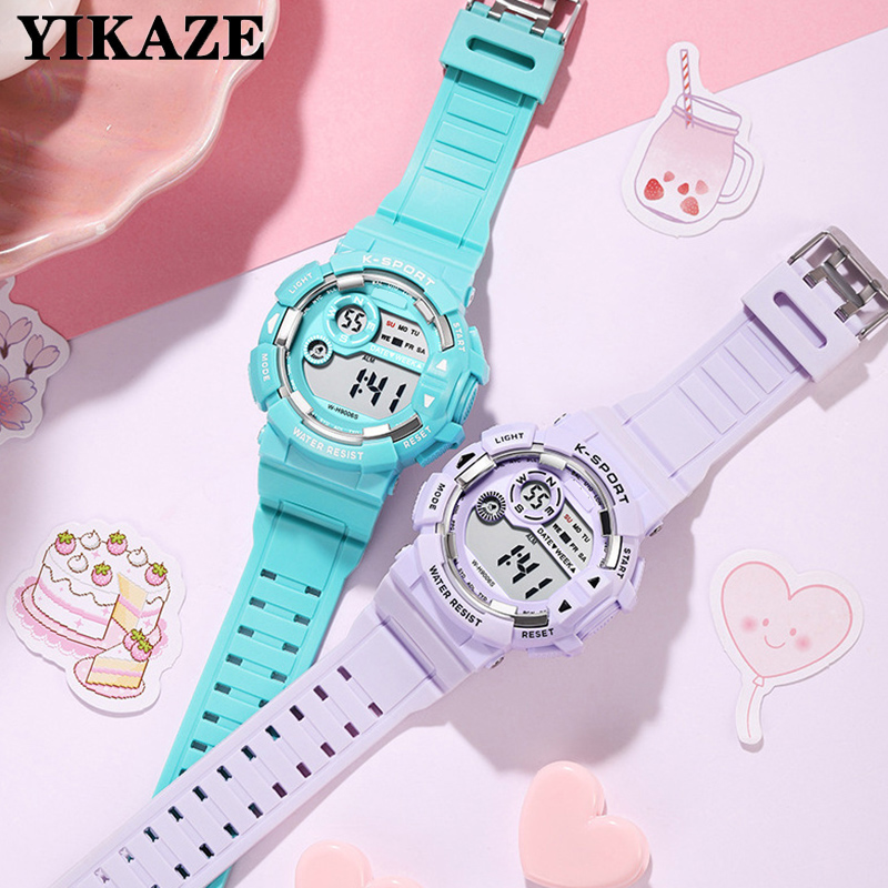 YIKAZE Crianças Relógios Moda  - Smartwatch Digital Watches For Kid Girl avaliação e preço