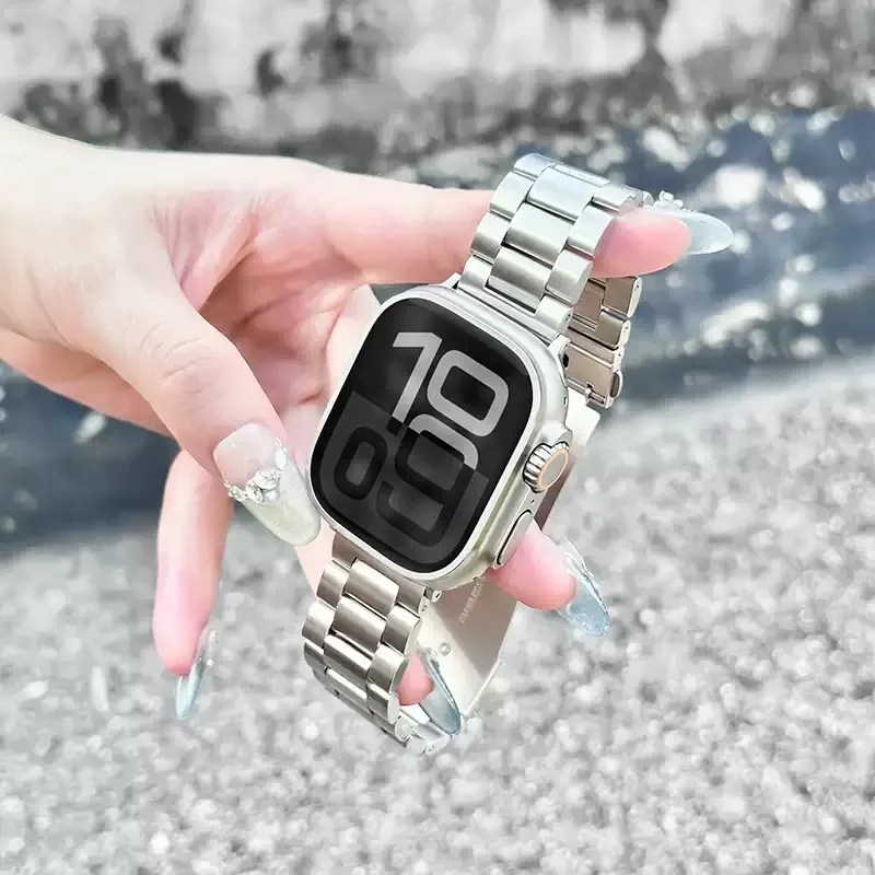 Pulseiras de aço inoxidável pa - Smartwatch Apple Watches For Women avaliação e preço
