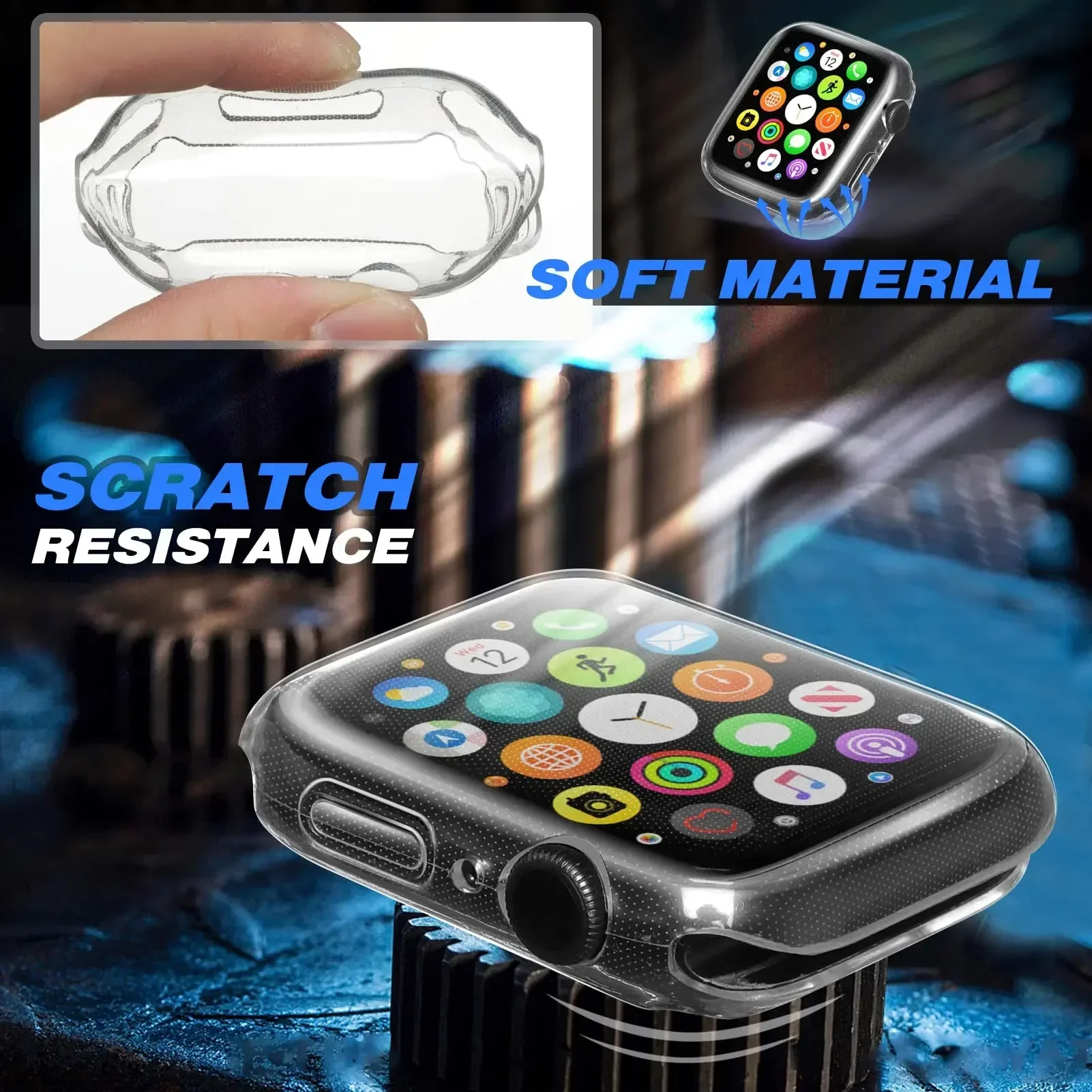 Capa para apple watch case 44m - Smartwatch Apple Watches For Women avaliação e preço