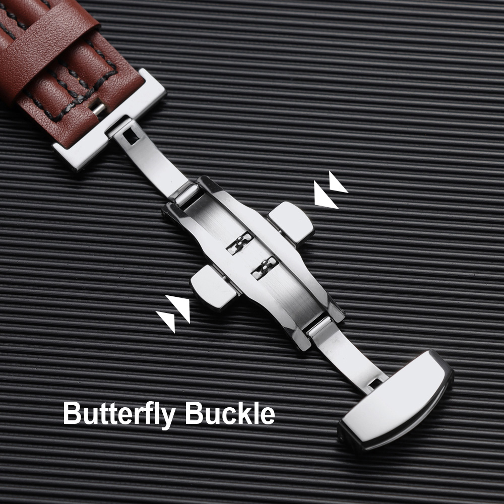 Pulseiras de relógio em couro  - Smartwatch Vintage Watches For Men avaliação e preço