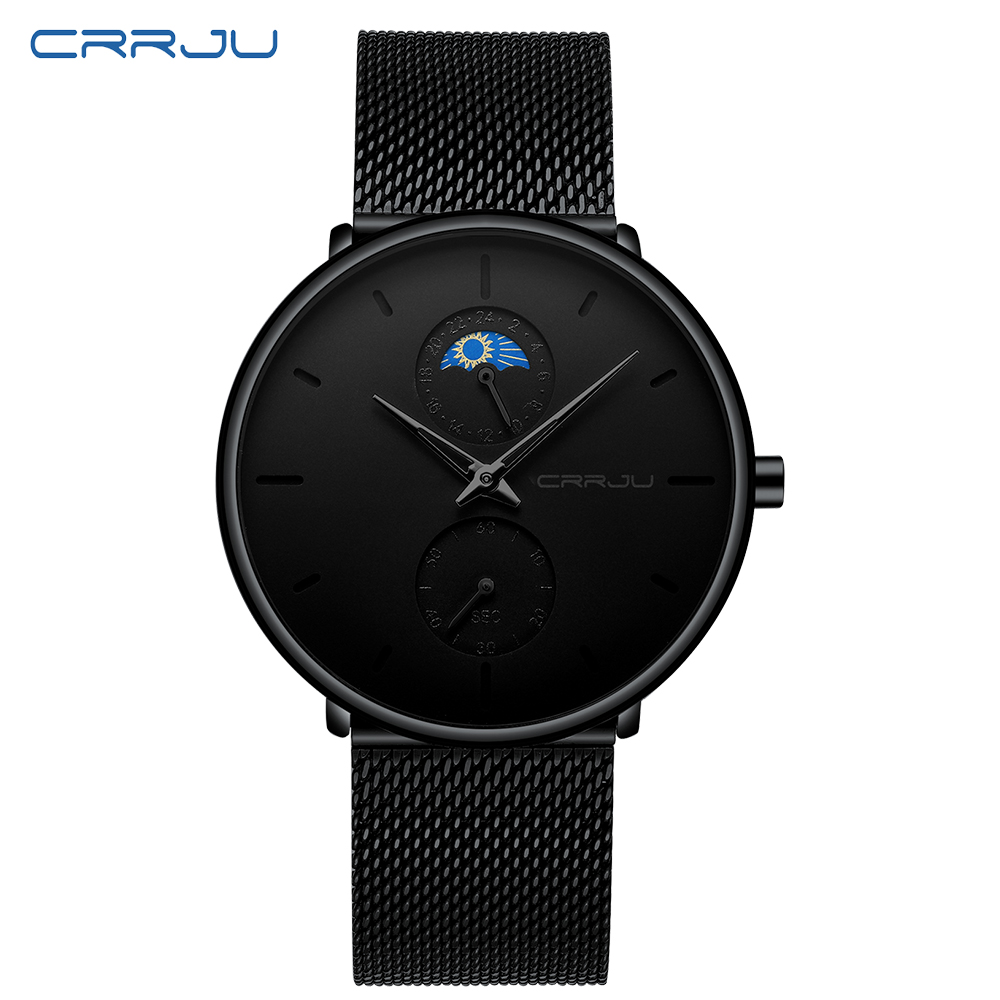 CRRJU, relógio de pulso mascul - Smartwatch Branded Watches For Men avaliação e preço