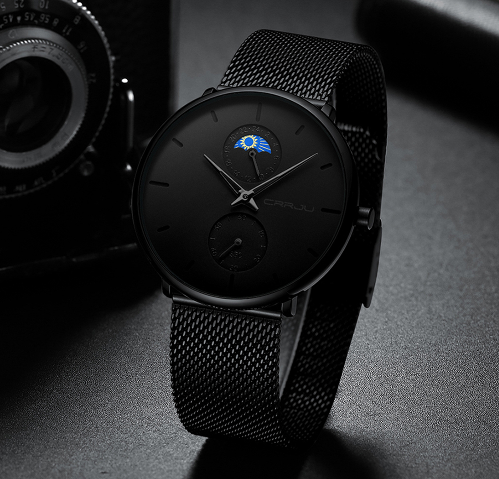 CRRJU, relógio de pulso mascul - Smartwatch Branded Watches For Men avaliação e preço