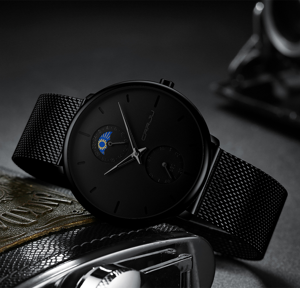 CRRJU, relógio de pulso mascul - Smartwatch Branded Watches For Men avaliação e preço