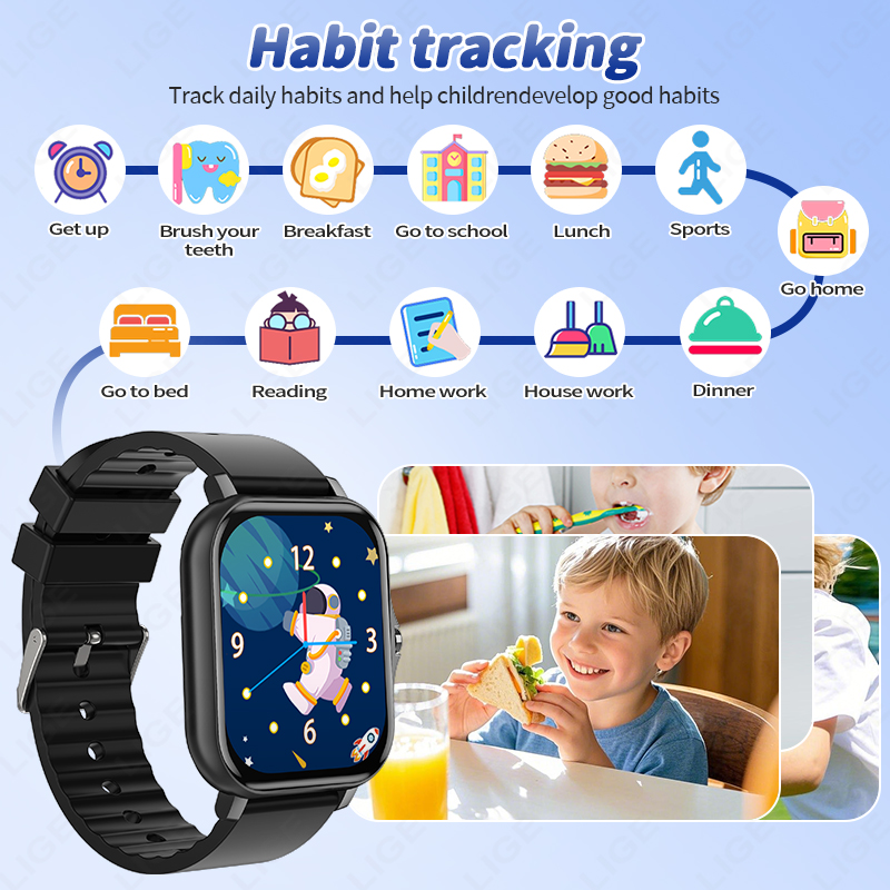 Lige 2025 audiolivro crianças  - Smartwatch Digital Watches For Kid Girl avaliação e preço