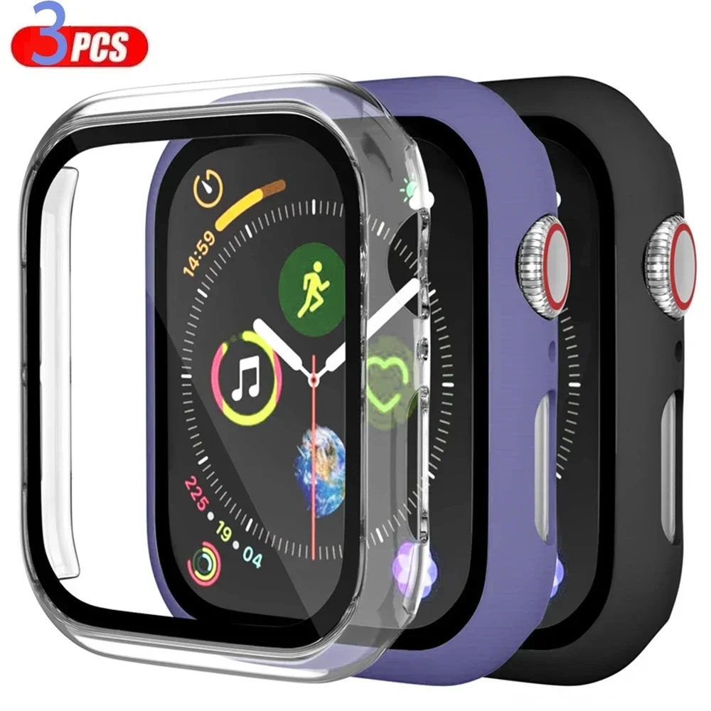3 pacote de vidro + capa para  - Smartwatch Apple Watches For Women avaliação e preço